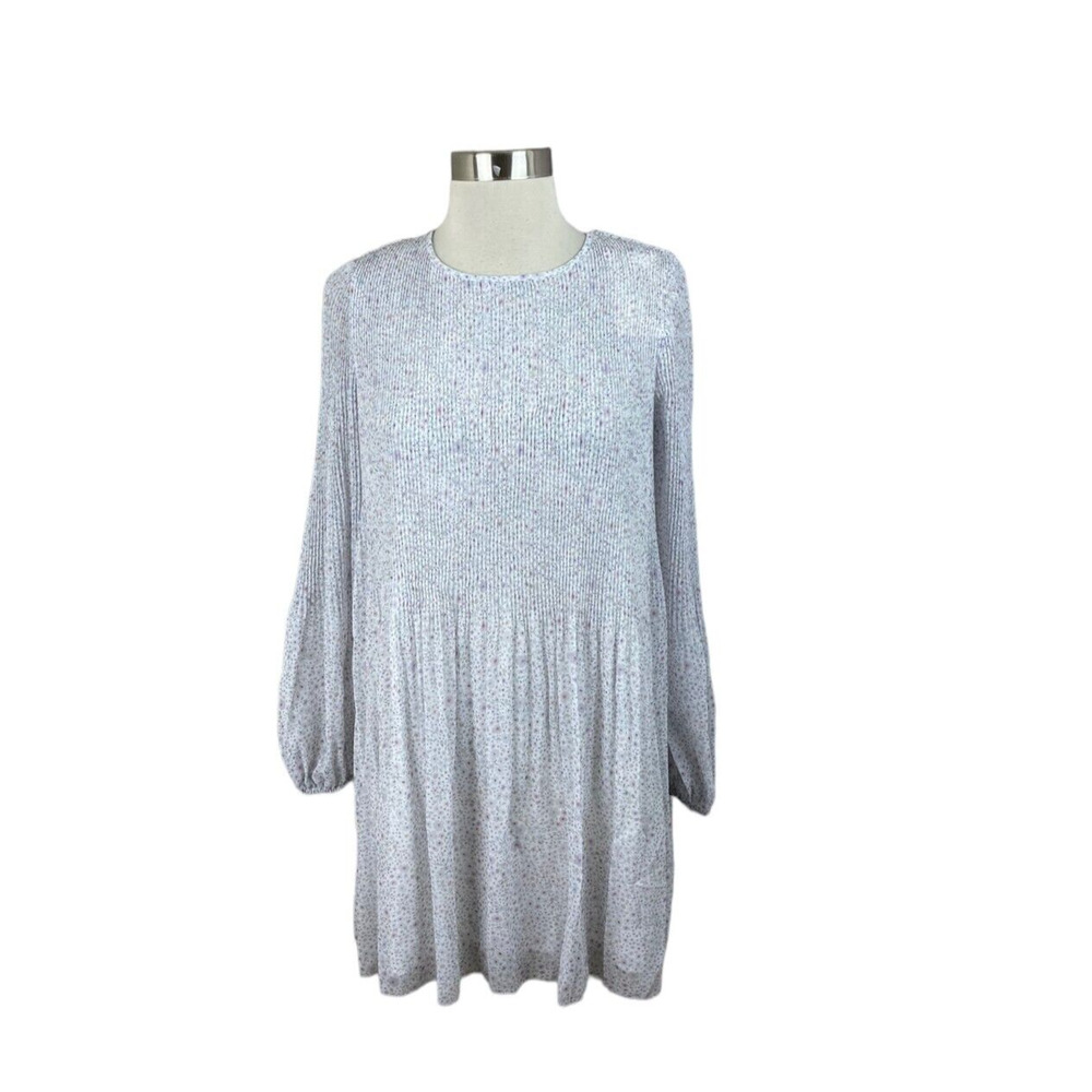 Aritzia Wilfred NEW White Birch Pleated Lined Daydreamer Mini Dress Size XS